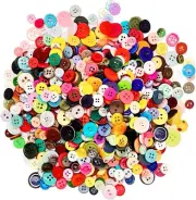 1000 Pcs Resin Buttons Assorted Sizes Round Craft Buttons for Sewing DIY Crafts