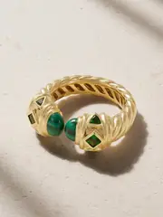 [David Yurman] David Yurman - Renaissance 18-karat Gold, Malachite And Diopside Ring - 7 7 Gold