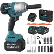 Cordless Impact Wrench,590 Ft-lbs Brushless Impact Wrench Kit, 3000RPM High T...