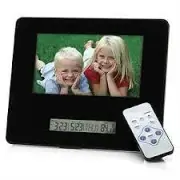Gear Head 7" LCD DIGITAL SLIDESHOW PHOTO FRAME - ATOMIC CLOCK, DAT E,TEMPERATURE