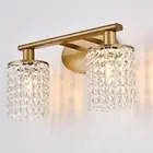 Crystal Gold Bathroom Light Fixtures,Vanity Lights for Bathroom Wall Sconce