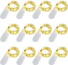 [12-PACK] LED String Lights LED Moon Lights 20 Led Micro Lights on Silver Copper
