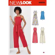 New Look Sewing Pattern 6616 N6616 Misses' Dress and Jumpsuit