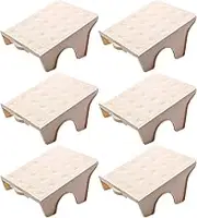 6 Pack Shoe Stacker Slots Space Saver, Double Layer Stack Shoe Racks, Increase Space by 200% Shoe Stackers for Home Closet Organization(Apricot)