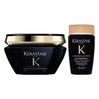 在飛比找Yahoo奇摩購物中心優惠-KERASTASE 卡詩 黑鑽極萃逆時髮膜200ml +黑鑽