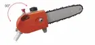 26mm 9T ROTATABLE POLE SAW CHAINSAW HEAD FOR BRUSHCUTTER MULTI TOOL BAUMR-AG MTM