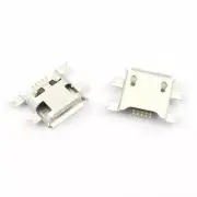 10Pcs Micro USB 5P Connector Type B Female 5 Pin 4 Leg SMT SMD Socket Mount Jack