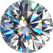 [FersonLancy] Loose Black Round Moissanite Diamond Gemstone 6.5mm 1 carat Earrings Ring Necklace Pendant Jewelry Making
