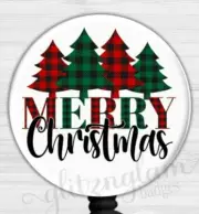 Merry Christmas Retractable ID Badge Holder, Fun Holiday Badge Reel - GG6643B