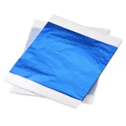 Gold Leaf Foil Sheet, Blue Leaf Papers, 5.5 x 5.5inch Pack of 100