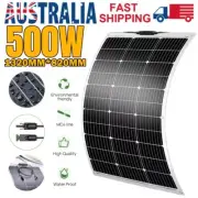 12V 500W Flexible Solar Panel Kit Mono Caravan Camping Home Charging Battery AUS