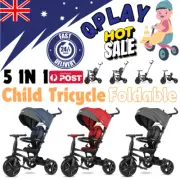 5In1 Tricycle Bike Qplay Trike Baby Prams Kids Stroller Toddler Ride-On Toy Gift