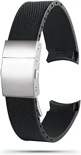[KAVJU] Rubber Silicone Watch Strap Waterproof Watchband 21MM For Longines L3.742/644 strap Conquest HydroConquest L3 Black Accessories