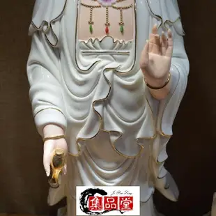 金小鋪 26吋立蓮阿彌陀佛像釋迦牟尼釋迦摩尼供奉陶瓷佛像擺件有西方三圣