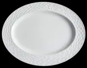 LENOX Donna Karan DEVORE White Dinnerware 16" Oval Serving Platter NEW