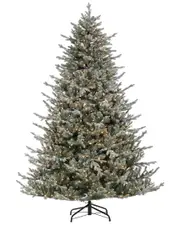 Sterling Tree Company 7.5ft Lightly Flocked Natural Cut Olympia Fir With 800 Clear Lights