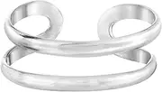 [AeraVida] Modern Casual Double Band .925 Sterling Silver Toe or Pinky Ring Jewellery