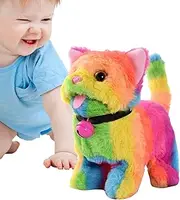 Realistic Electric Cat - Wagging Tail Kitten, Interactive Cat Toy | Electronic Animal Sounds, Battery Plush Animal Toy, Cute Realistic Play, Battery Operated Plush, Electronic Toy for Kids