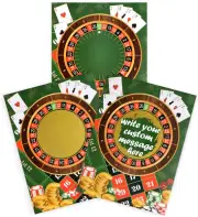 Make Your Own DIY Scratch off Scratch Notes, 30 Pack Casino Night Scratch