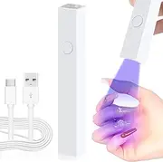 Handheld UV Light for Gel Nails, Portable UV Nail Light, Small Nail Cure Light, LED Nail Lamp, Manicure Rechargeable USB Nail Dryer for Salon Home DIY Manicure Fast Curing