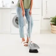 Long Handled Pan and Broom - Grey