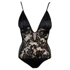 Tom Ford for Yves Saint Laurent YSL c.2002 Sheer Lace Fishnet Black Bodysuit Top