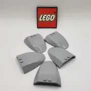 LEGO 6 x 7 x 1 1/3 Windscreen LIGHT BLUISH GRAY (x5) 80222 NEW PARTS