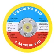 5 Inch Hook and Loop Backing Sanding Pads with 5/16"-24 Thread, Orange