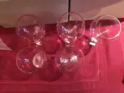 Set Of 5 Pink Balloon Goblets Made In Poland For Neiman Marcus New!