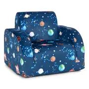 Giantex 3 In 1 Kids Flip Out Sofa Chair Children Convertible Armchair Sofa Bed Lounge Couch for Reading Playing & Napping Blue