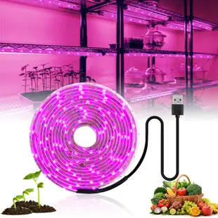 Led 生長燈全光譜 5V USB 生長燈條 2835 LED 植物燈, 用於植物溫室水培生長 100cm