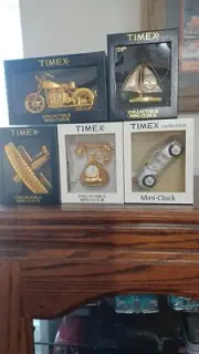 5 Timex Collectible Mini-Clocks new In box