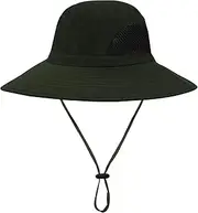 [YAMEIZE] Waterproof Bucket Sun Hat Men's Fishing Hat Sun Hat Wide Brim Summer Hat Adjustable Safari Hat Hiking