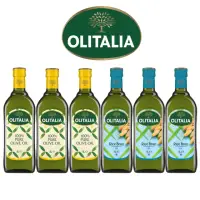 在飛比找momo購物網優惠-【Olitalia奧利塔】純橄欖油x3+玄米油x3(1000