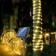 Solar Rope Light Waterproof IP65 39FT 100LEDs Outdoor LED 100 LED Warm White