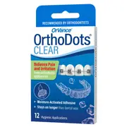 [OrVance] Orthodots Clear Dental Wax For Braces 12 Pack