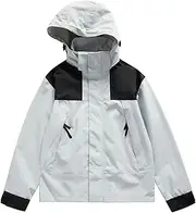 [WolweS] Men's Outdoor Hoodie Fashion Colour Combination Loose Casual Lightweight Conventional Version Of Windproof Waterproof Daily Versatile Jacket