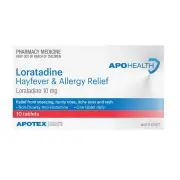 ApoHealth Loratadine Hayfever & Allergy Relief Tab X 10 (Generic for CLARATYNE)