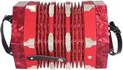 20 Buttons Accordion Concertina, Keyboard Instrument, With Carry Bag, For Adults Beginners Students, Fascinating Softer Sound (Size : Red)