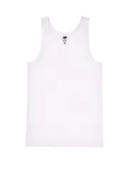 Big Mens Truck Rib Athletic Singlet White