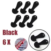 6 Black Removable Shopping Trolley Coin Token Key Unlocker ALDI Coles Woolworths