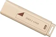 TCELL 64GB Japanese Style Portable USB 3.2 Gen1 Flash Drive with Keychain Design, Read Speed up to 100MB/s, Milk Tea Memory Stick Data Storage Thumb Drive with LED Indicator