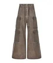 drawstring elastic waist casual pants S,XL,XS,L,M Brown