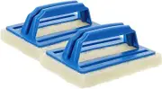ABOOFAN 2Pcs Bath Tub Scrubber with Handle Heavy Duty Sponge Brush Pads for Efficient Bathroom Cleaning Non Scratch Scrub Pad for Bathtub and Kitchen Sink Use