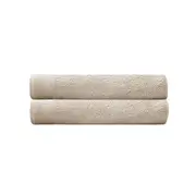 2pc Bambury Ultra soft Elvire Bath Towel 2 Pack Buff Cotton Woven Home Decor
