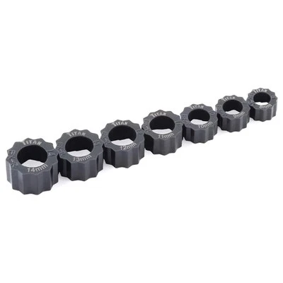 Titan 16057 7-Piece Disposable Damaged Bolt Extractor Ring Set, 8-14 mm