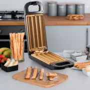 Electric Churro Maker Donut Pancake Waffle Maker Oil-free 4 Slice Waffle Grill