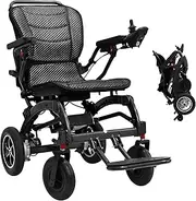 Adult power wheelchair, adjustable leg height, lightweight all terrain wheelchairs, removable pads, electric motorized wheelchair for seniors.