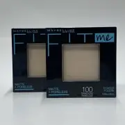 Maybelline Fit Me! Matte + Poreless Pressed Powder 100 Translucent (pack 2)