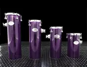 CHAOS ILLUSION ACRYLIC CANNON TOMS DRUMS DRUM KIT SET - OCTOBANS - PURPLE 4 PACK